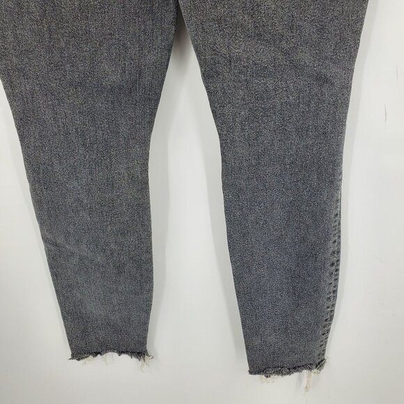 New Mother The Swooner Ankle Chew Scene Of The Crime Raw Hem Grey Wash Jeans 27 - Picture 13 of 15
